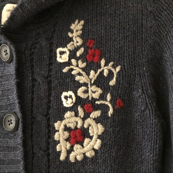 H&M Navy Wool Blend Sweater w/ Embroidered Detail - Picture 3 of 8